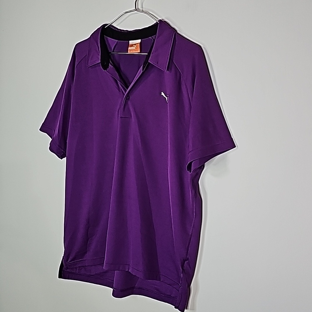 Puma medium purple short sleeve polo - Picture 2 of 5